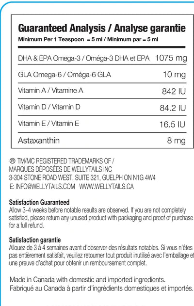 WellyTails Fortified Wild Ocean Fish Oil 400ml