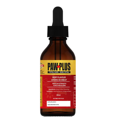 Paw Plus Total Care Hemp Oil - Regular Strength Beef Flavor 30 ml
