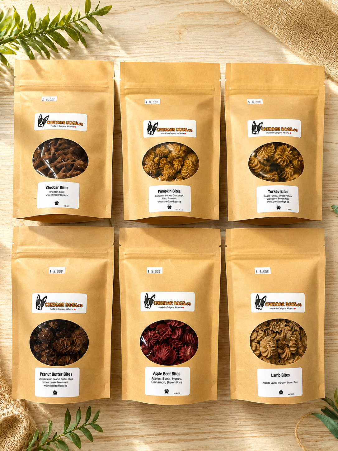 Cheddar Dogs Bag o' Bites - Various Flavors 120 g