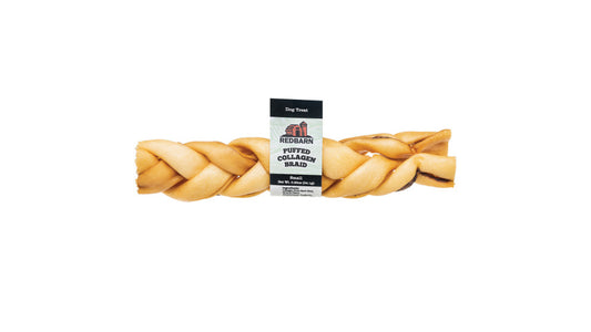 Red Barn Beef Braided Puffed Collagen Stick 6"