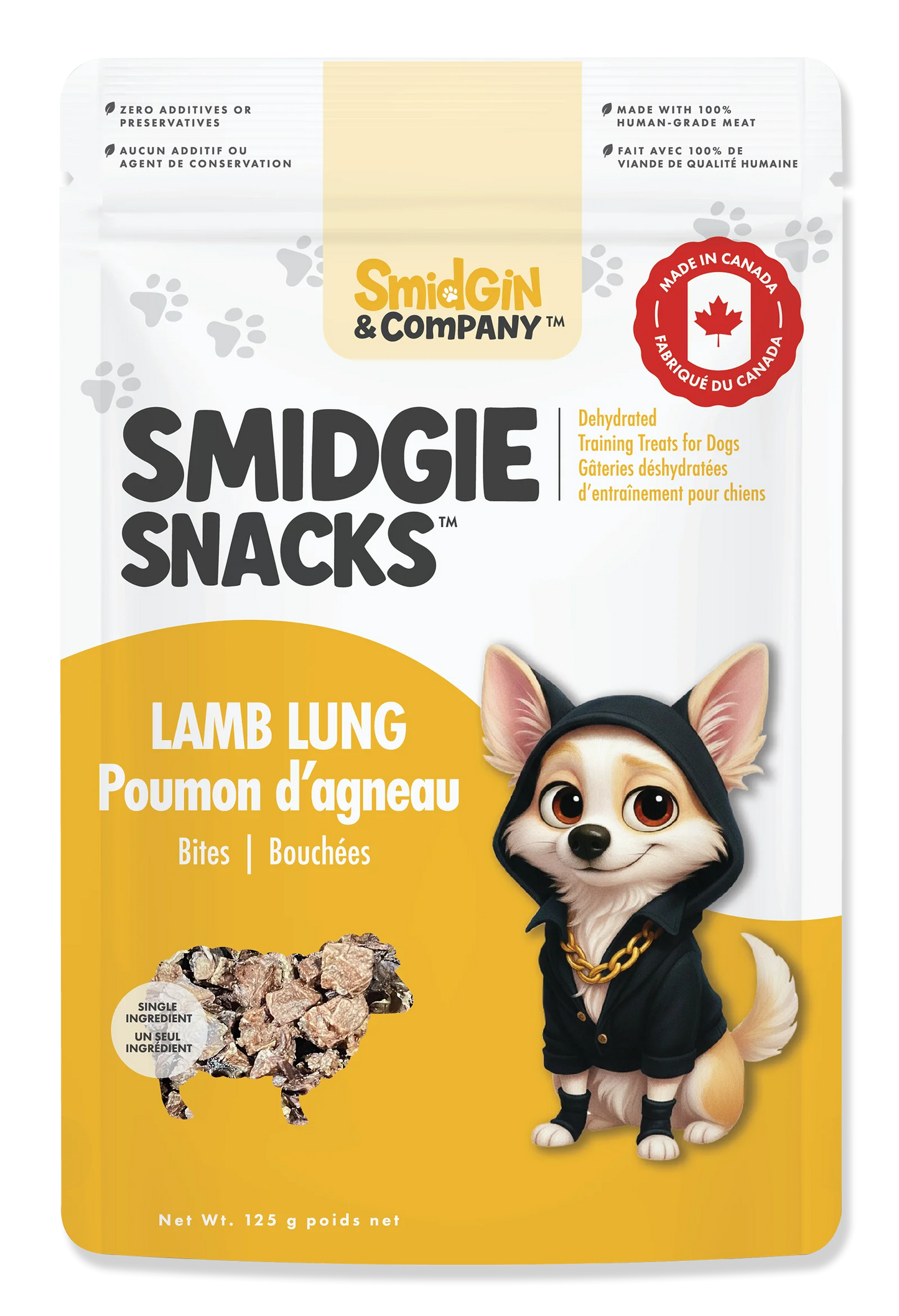 Smidgie Snacks Lamb Lung Bites - 125 g