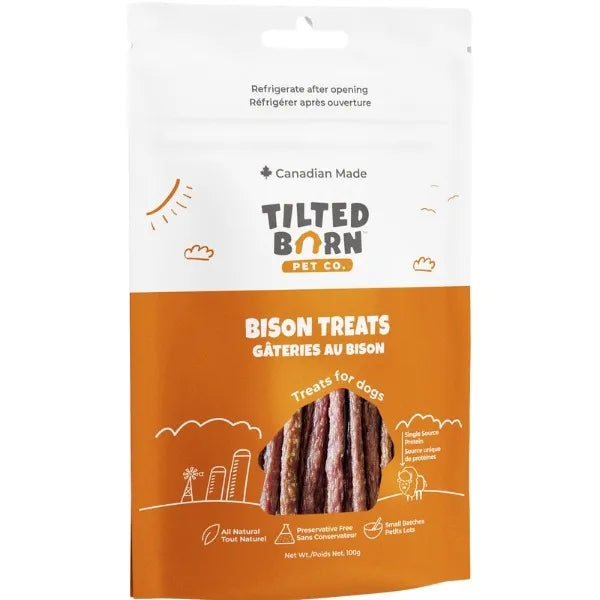 Tilted Barn Treat Sticks - Bison 100 g bag