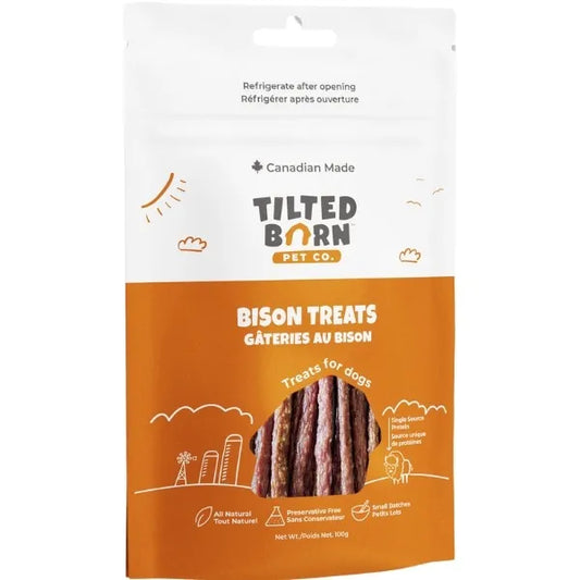 Tilted Barn Treat Sticks - Bison  100 g bag