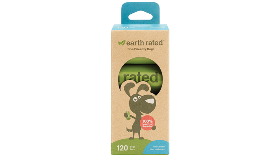 Earth Rated Unscented Poop Bags 8 rolls (120 bags)