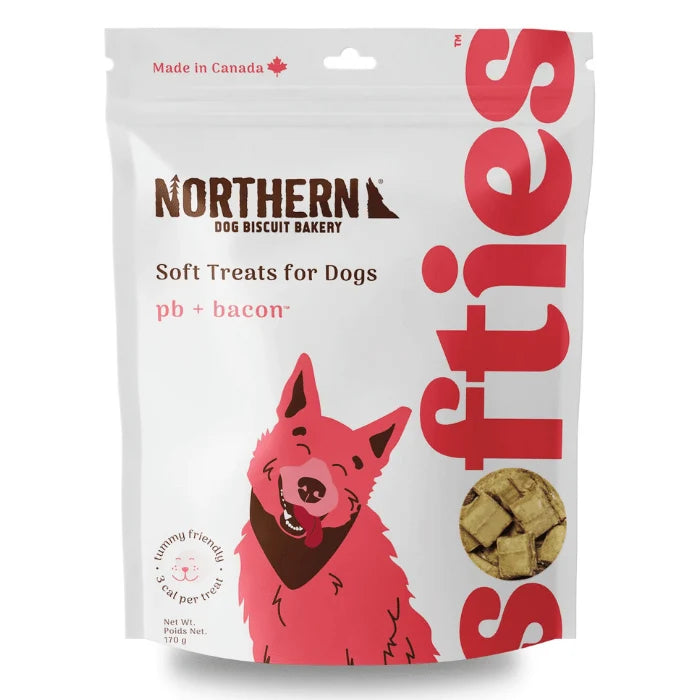 Northern Dog Biscuit Soft Baked Treats-Peanut Butter and Bacon-170g