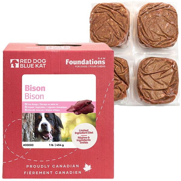 *NEW*  Red Dog Blue Kat Dog Foundation Bison 4 X.25 lb