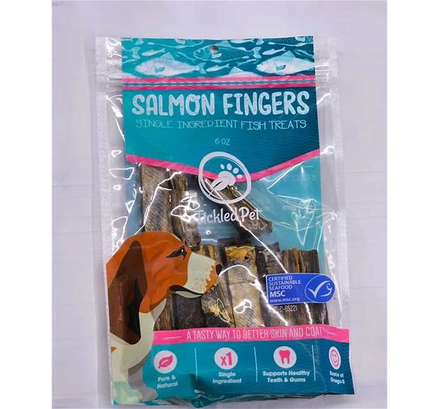 Dehydrated Salmon Skin Fingers-6 oz