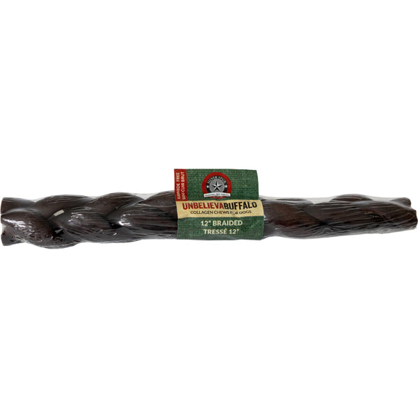 **NEW**  Silver Spur UNBELIEVABUFFALO  Collagen Chew - 12 inch braided