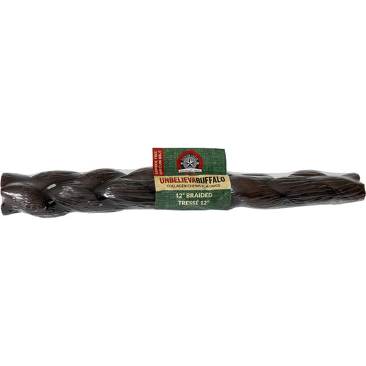 **NEW**  Silver Spur UNBELIEVABUFFALO  Collagen Chew - 12 inch braided